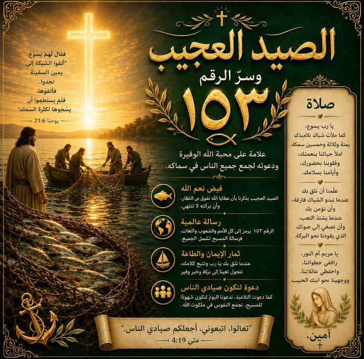الصيد العجيب وسرّ الرقم 153